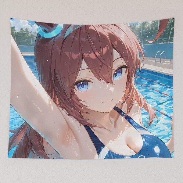 Item preview, Uma Musume Mihono Bourbon Pretty Derby Anime Girl Waifu Poolside Summer Glow designed and sold by Raslbazola.