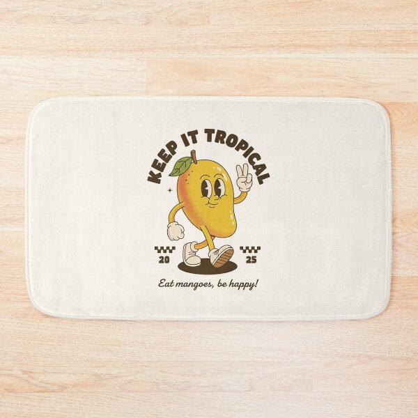 Item preview, Keep It Tropical Mango Retro Cartoon Mascot - Eat Mangoes, Be Happy! designed and sold by HoopeStylee.