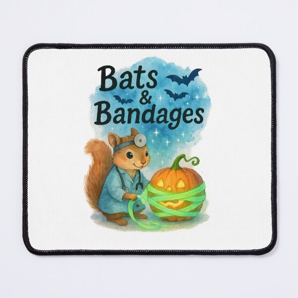 Item preview, Bats & Bandages – Cute Squirrel Physician Halloween Design for Medical Students & New Doctors designed and sold by ClinicalHubs.