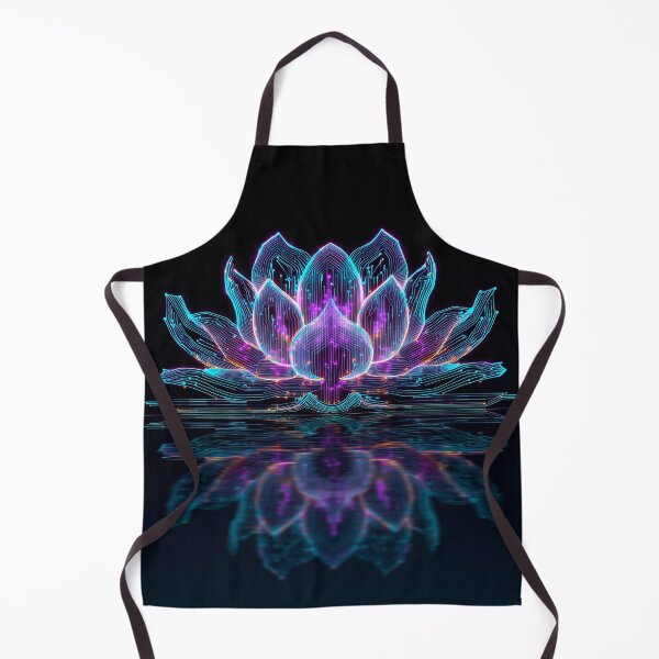 Item preview, Neon Cyber Lotus — Circuit-Bloom Reflection designed and sold by ArgentoArt.