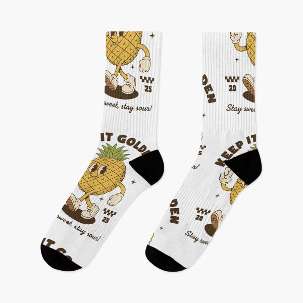 Item preview, Keep It Golden Pineapple Retro Cartoon Mascot - Stay Sweet, Stay Sour! designed and sold by HoopeStylee.
