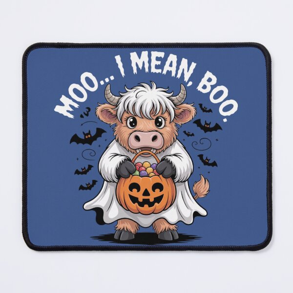 Item preview, Moo I Mean Boo Funny Highland Cow Ghost Halloween designed and sold by Dabbing Turtle Designs.