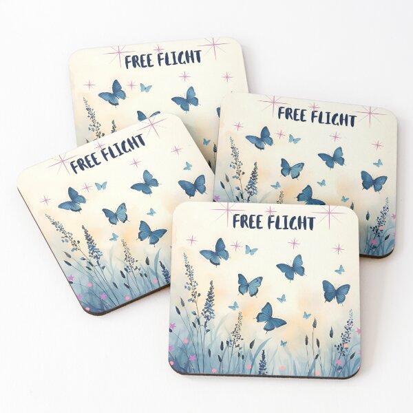 Item preview, Watercolor Free Flight Blue Butterflies designed and sold by Ciervo Primavera.