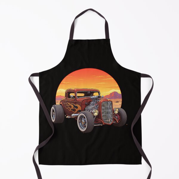 Item preview, Hot Rod with Flames and a Desert Sunset designed and sold by Friends Custom Creations.