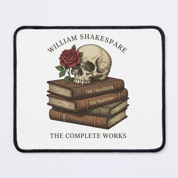 Item preview, Shakespearean Skull & Rose Book Stack - Literary Tragedy designed and sold by Boski22.