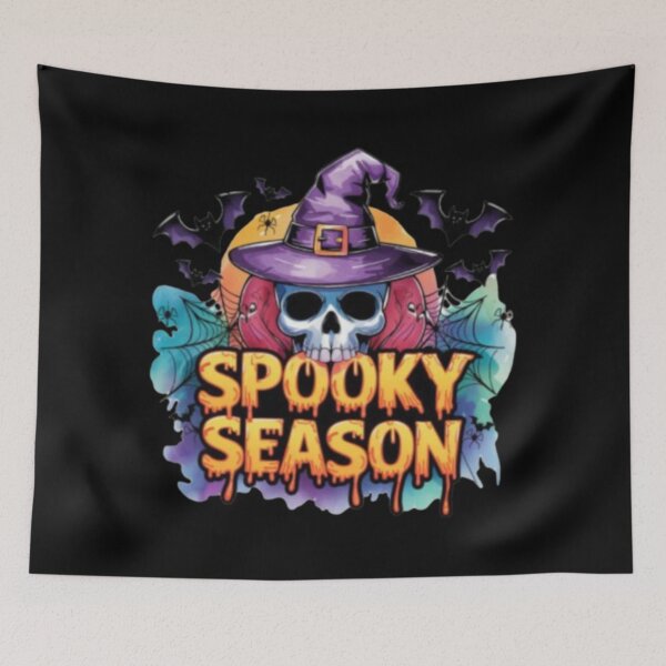 Item preview, Spooky Season With skul and bats designed and sold by szydelkowanika.
