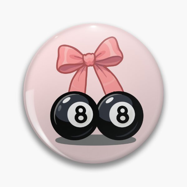Item preview, Cute 8 Ball Cherry Bow - Fun Retro Pool Luck Design designed and sold by MindsintheMatrix.