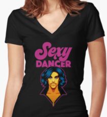 P1979 Dancer (Neon) Women's Fitted V-Neck T-Shirt