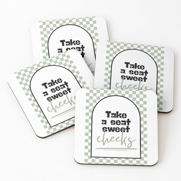 Item preview, Take a seat sweet cheeks in sage green designed and sold by Dondonmart.