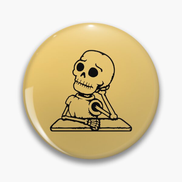 Item preview, Sad Skeleton Waiting Halloween Eager Longing School Student designed and sold by shirt-o-mat.