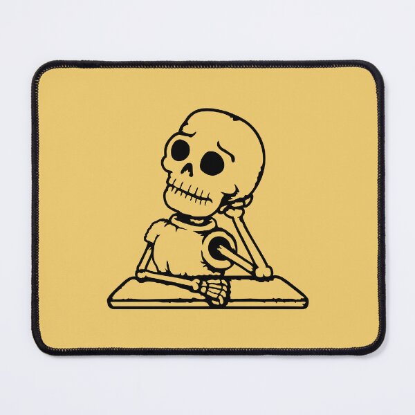 Item preview, Sad Skeleton Waiting Halloween Eager Longing School Student designed and sold by shirt-o-mat.