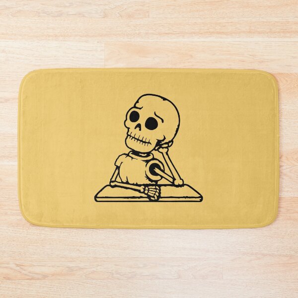 Item preview, Sad Skeleton Waiting Halloween Eager Longing School Student designed and sold by shirt-o-mat.