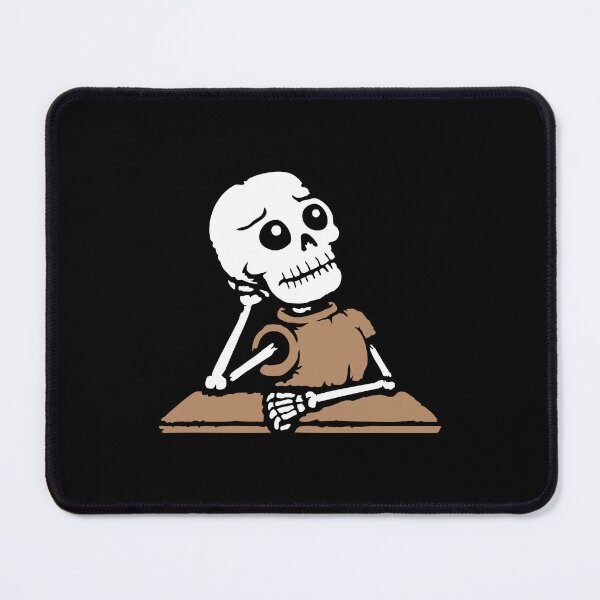 Item preview, Sad Skeleton Waiting Halloween Eager Longing School Student designed and sold by shirt-o-mat.