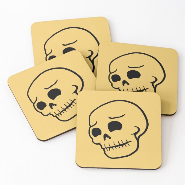 Item preview, Sad Skeleton Skull Bones Halloween Spooky Grim Melancholy designed and sold by shirt-o-mat.