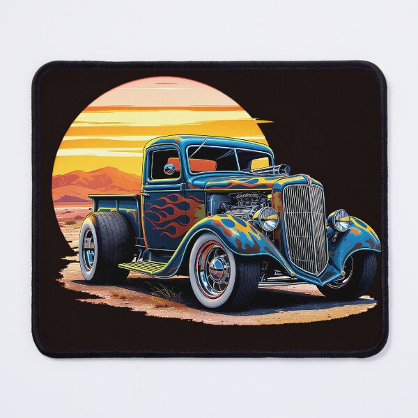 Item preview, Hot Rod with Flames and a Desert Sunset  designed and sold by Friends Custom Creations.