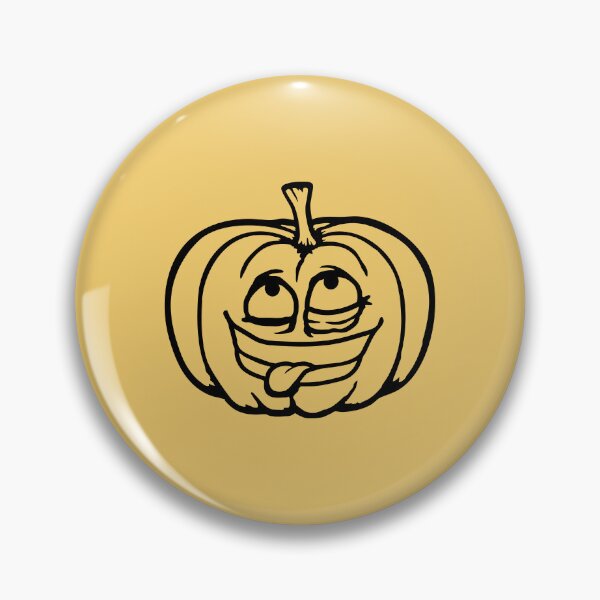 Item preview, Crazy Pumpkin Weird Grimace Cross Eyed Halloween Funny designed and sold by shirt-o-mat.