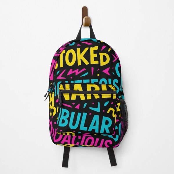 Item preview, Totally Gnarly 80s Slang Neon All-Over Print designed and sold by getpressedshirt.