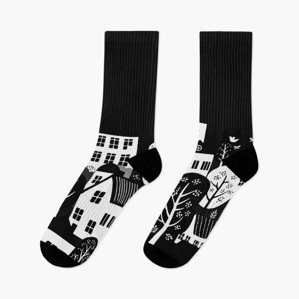 Item preview, Black and white urban illustration designed and sold by Design4uStudio.