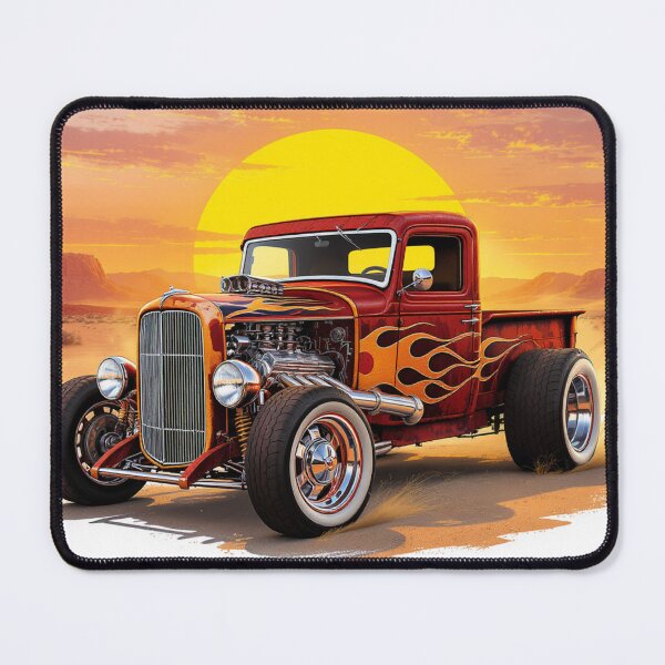Item preview, Red Hot Rod Truck with Desert Sunset designed and sold by Friends Custom Creations.