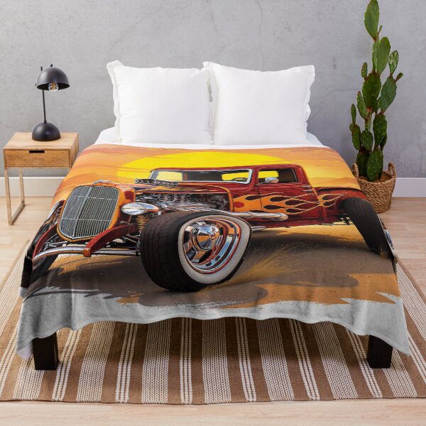 Item preview, Red Hot Rod Truck with Desert Sunset designed and sold by Friends Custom Creations.