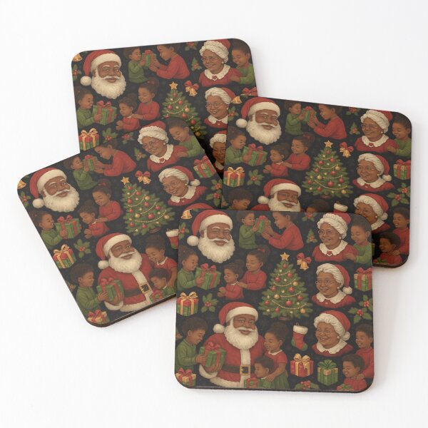 Item preview, Black Santa Christmas – African American Family Holiday All Over Print designed and sold by getpressedshirt.
