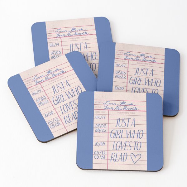 Item preview, Just a girl who loves to read library card designed and sold by SloaneDesigns.