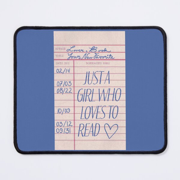 Item preview, Just a girl who loves to read library card designed and sold by SloaneDesigns.