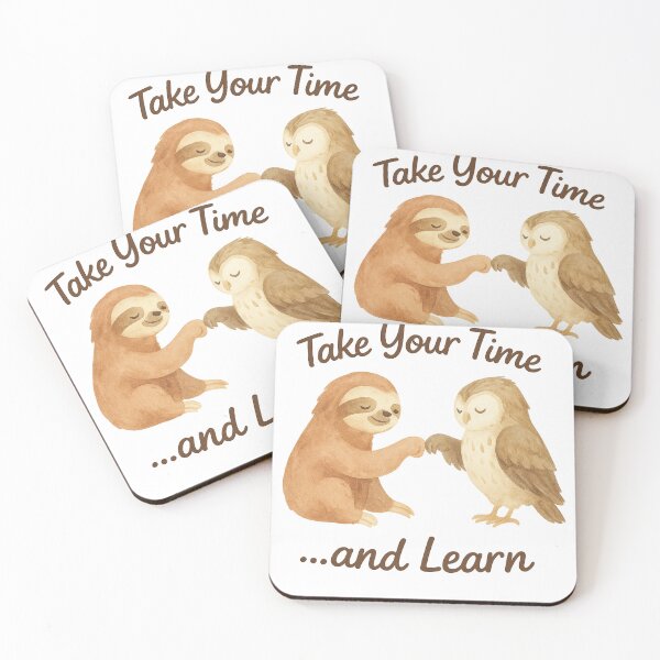 Item preview, Take Your Time …and Learn – Sloth and Owl Watercolor designed and sold by MforMontessori.