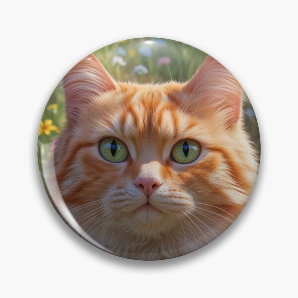 Item preview, Orange Flower Kitty designed and sold by My Beautiful Healing Art.