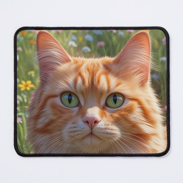 Item preview, Orange Flower Kitty designed and sold by My Beautiful Healing Art.