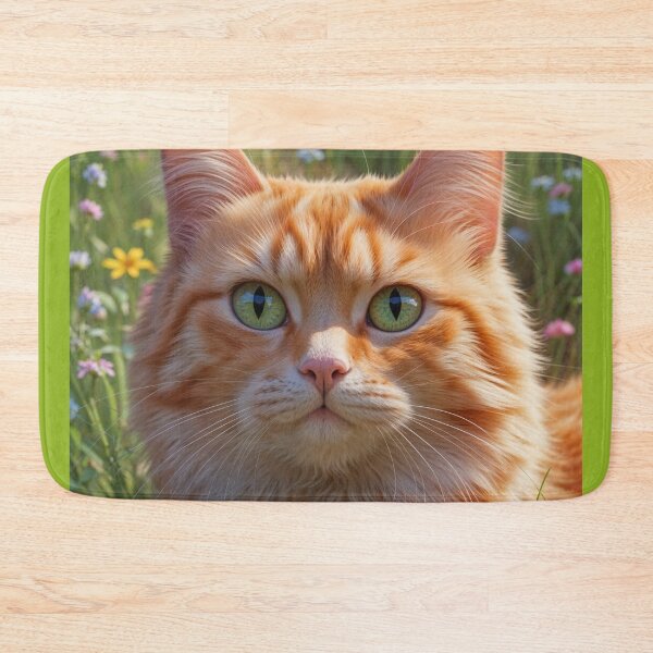 Item preview, Orange Flower Kitty designed and sold by My Beautiful Healing Art.