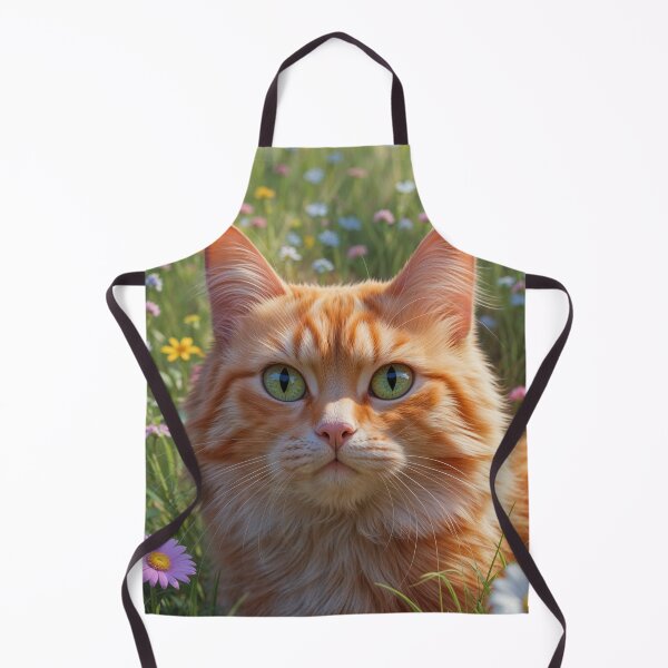 Item preview, Orange Flower Kitty designed and sold by My Beautiful Healing Art.