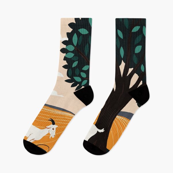 Item preview,  Two goats under a tree designed and sold by Design4uStudio.