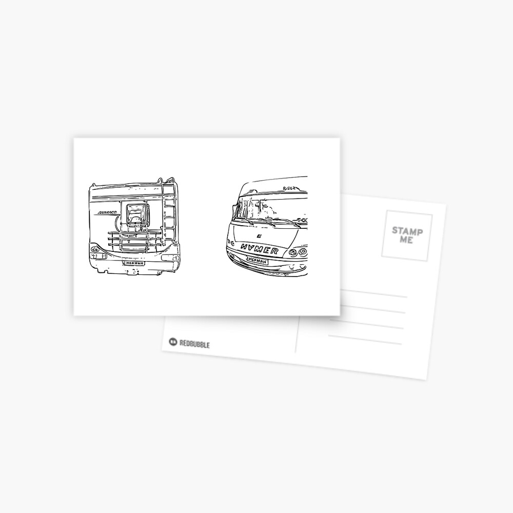 Vista previa del artículo con la obra «Postal», diseñado y vendido por HermanTheHymer.