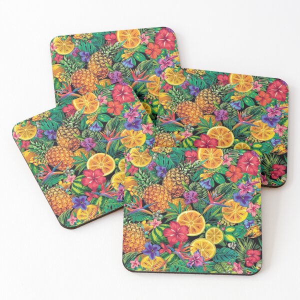 Item preview, Maximalist Tropicana Pattern- Neon Fruit Pool Party designed and sold by Esterlane.