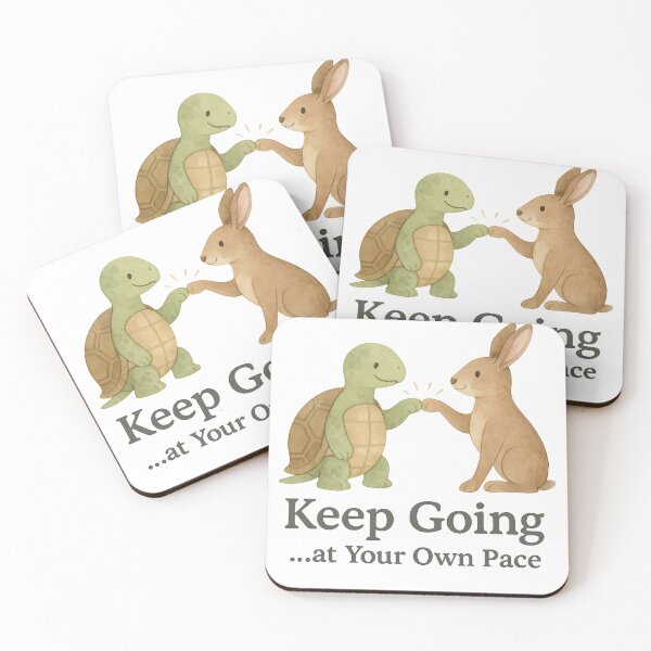 Item preview, Keep Going …at Your Own Pace – Turtle and Hare Watercolor designed and sold by MforMontessori.