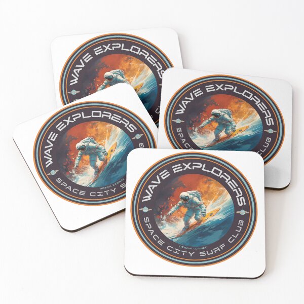 Item preview, Surfing, Wave Explorers, Space City Surf Club Design designed and sold by OceanIconic.