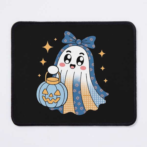 Item preview, Halloween Blue Denim Ghost Floral Patchwork Boo Ghost designed and sold by Vastingan.