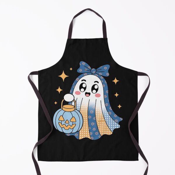 Item preview, Halloween Blue Denim Ghost Floral Patchwork Boo Ghost  designed and sold by Vastingan.