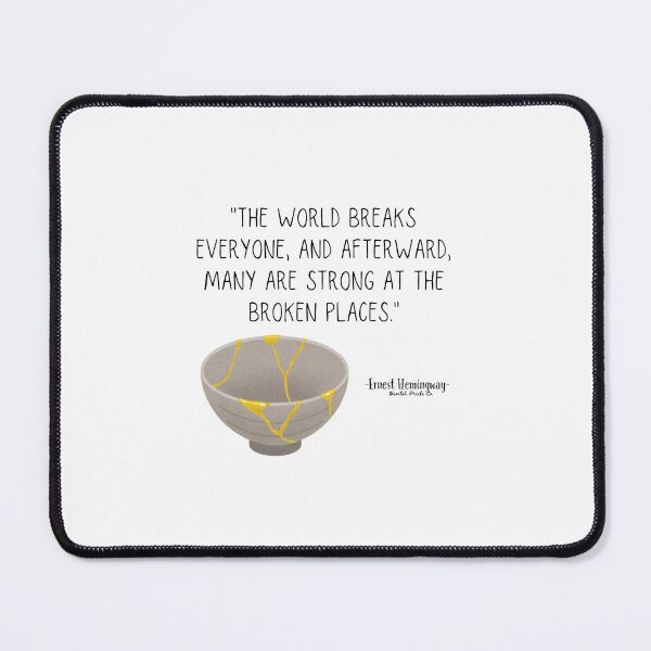 Item preview, Ernest Hemingway-Broken Pieces Quote designed and sold by HavilahPrintsCo.
