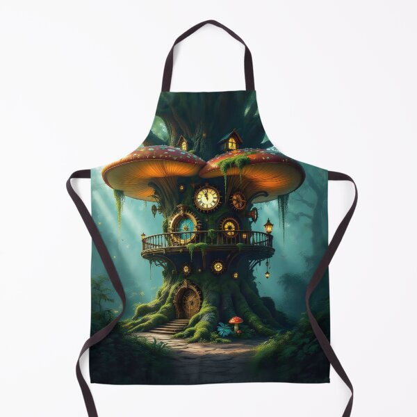 Item preview, A Colossal, Ancient Treehouse Nestled Within A Bioluminescent Mushroom Forest designed and sold by Wiss2Arts.