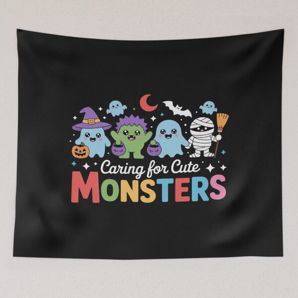 Item preview, Halloween Caring for Cute Monsters Daycare Teacher Provider  designed and sold by Vastingan.