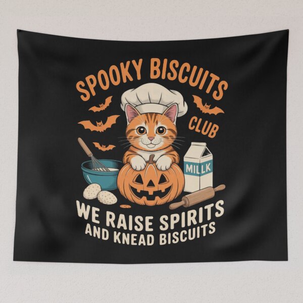 Item preview, Halloween Cute Cat Baking Spooky Biscuits Club Kitty  designed and sold by Vastingan.