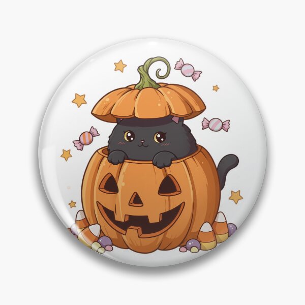 Item preview, Cute Black Cat in Pumpkin Description: An adorable black designed and sold by InkFool.