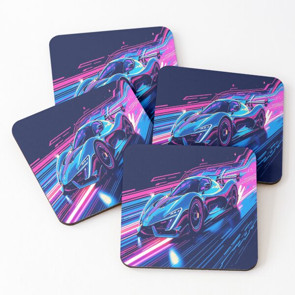 Item preview, Futuristic Racing Supercar - Neon Speed Machine designed and sold by MODENESTY.