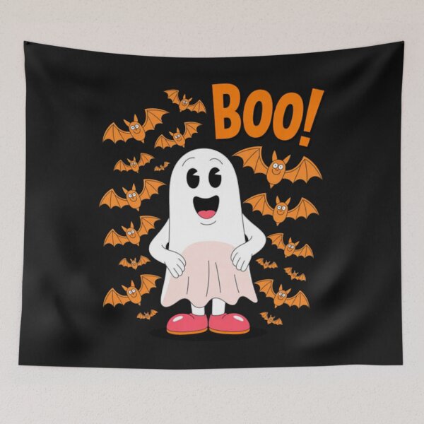 Item preview, Halloween Flamingo Boo Ghost Bats designed and sold by Vastingan.