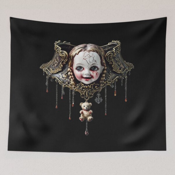 Item preview, Creepy Doll Necklace – Baroque Horror Necklace designed and sold by Antik by Schulz.