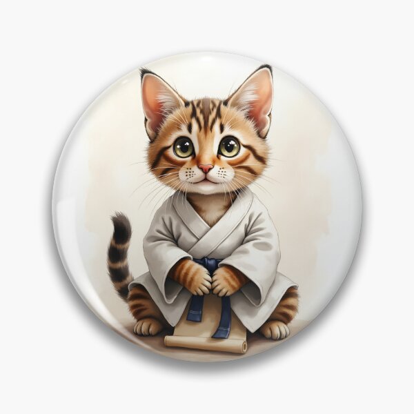 Item preview, Karate Kitten Scroll – Cartoon Tabby designed and sold by nhk999.