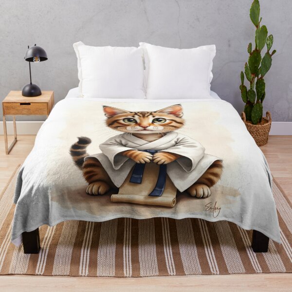 Item preview, Karate Kitten Scroll – Cartoon Tabby designed and sold by nhk999.