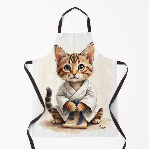Item preview, Karate Kitten Scroll – Cartoon Tabby designed and sold by nhk999.